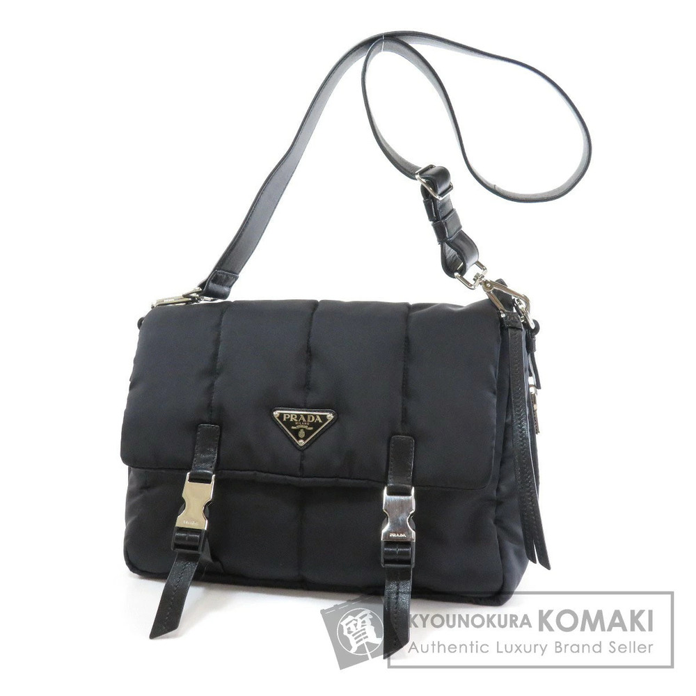 Prada Tessuto Bomber messenger bag black quilted